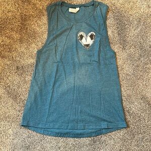 Blue soccer Bella Canvas tank